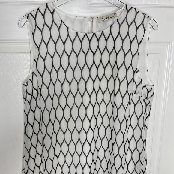 Irene Klairie Silk-Blend Sleeveless Shift Mini Dress Sz 40 - Picture 8 of 16